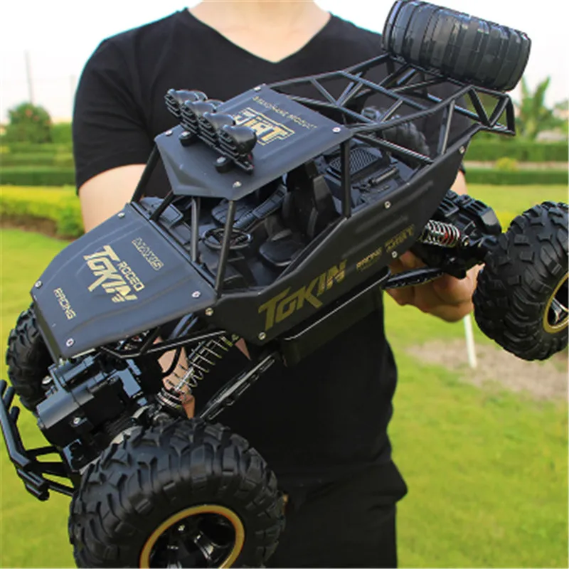 37cm1/12 RC автомобиль 4WD альпинистский автомобиль 4x4 двойной привод двигателей Bigfoot автомобиль дистанционного управления автомобиль внедорожный автомобиль игрушки для мальчиков Детский подарок - Цвет: 37cm Black