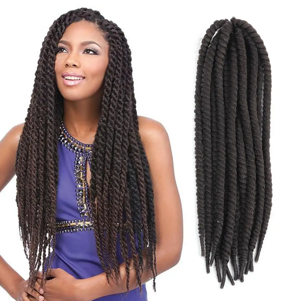 

Kong&Li 22Inch Havana Mambo Twist Crochet Hair Crochet Braids Synthetic Hair Extension For Braids Ombre Braiding Hair