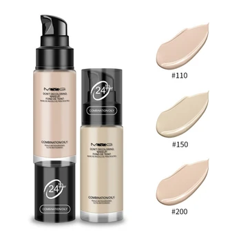 

24 Hours Longwear Liquid Foundation Moisturizing Long-lasting Control Oil Brighten Strong Cover Freckles Acne Liquid Concealer