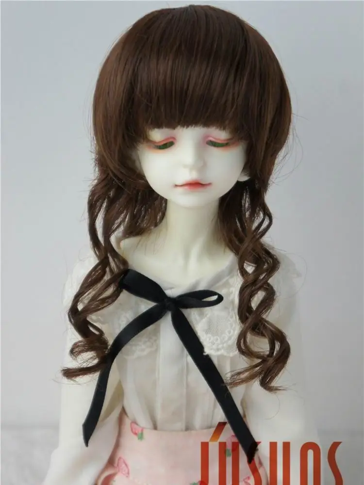 

Парик для шарнирной куклы JD257 MSD, Курчавый, короткий, длинный, 1/4, Размер 7-8 дюймов, термостойкий, парики с волнистыми волосами для куклы