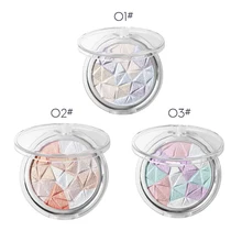Высокая сияющая пудра хайлайтер Shadow Pallete осветляет косметический диск пудра для лица натуральный макияж палетта