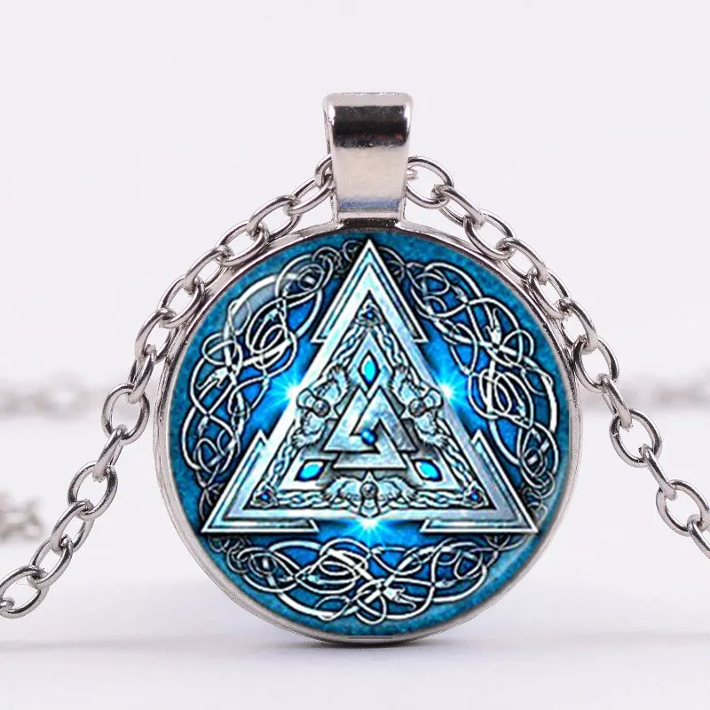 Slavic Norway Valknut Pagoda Necklace 