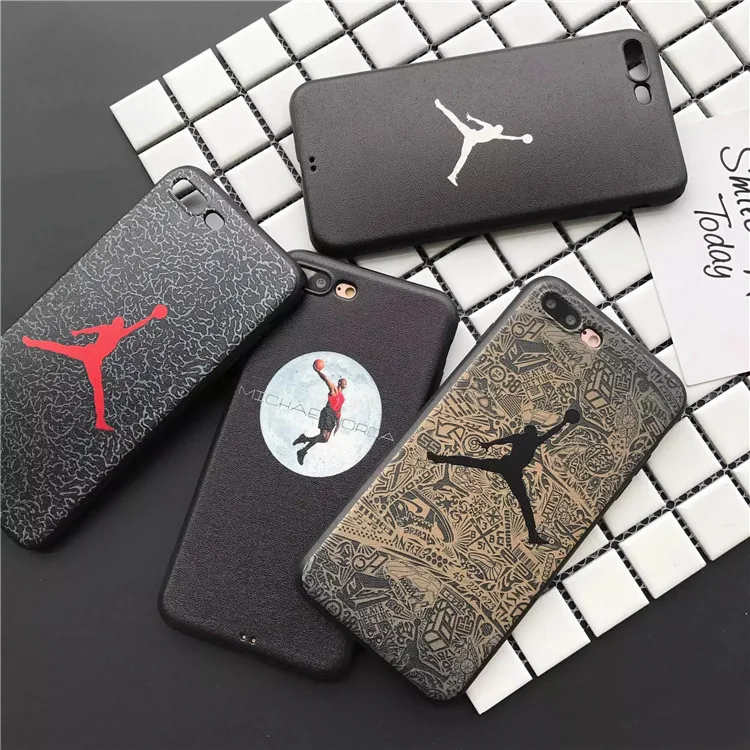 Чехол для телефона Apple 8plus Air Jordan NBA Basketball все края входят в комплект черный кожаный мягкий чехол 6S