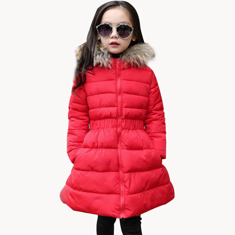 

Spring Jacket Girl Solid A-Line Coat For Girls Warm Fur Collar Kids Outerwear Girl Autumn Casual Clothes For Girls 6 8 10 12 14