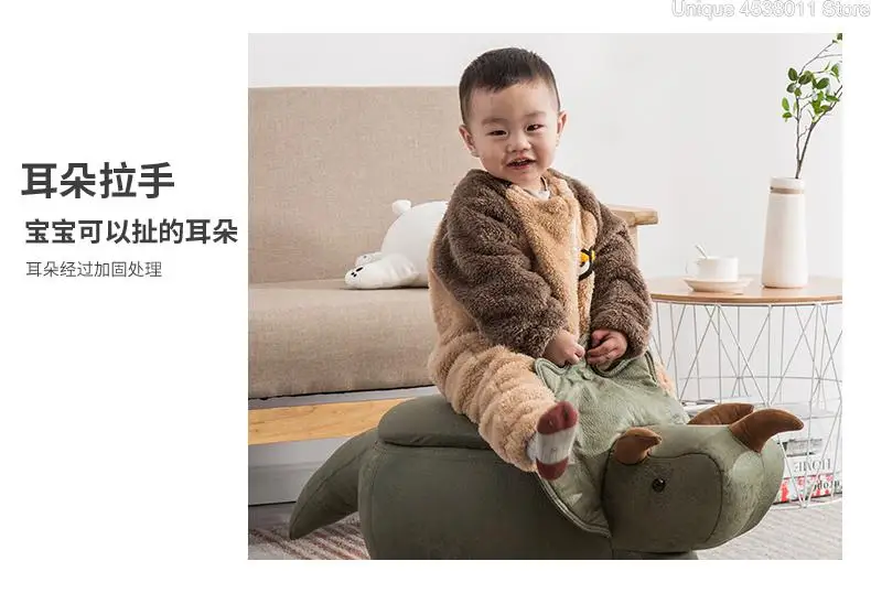 

Creative Solid Wood Footstool Dinosaur Storage Shoes Shoes Storage Bench Bench Sofa Stool Children's Stool