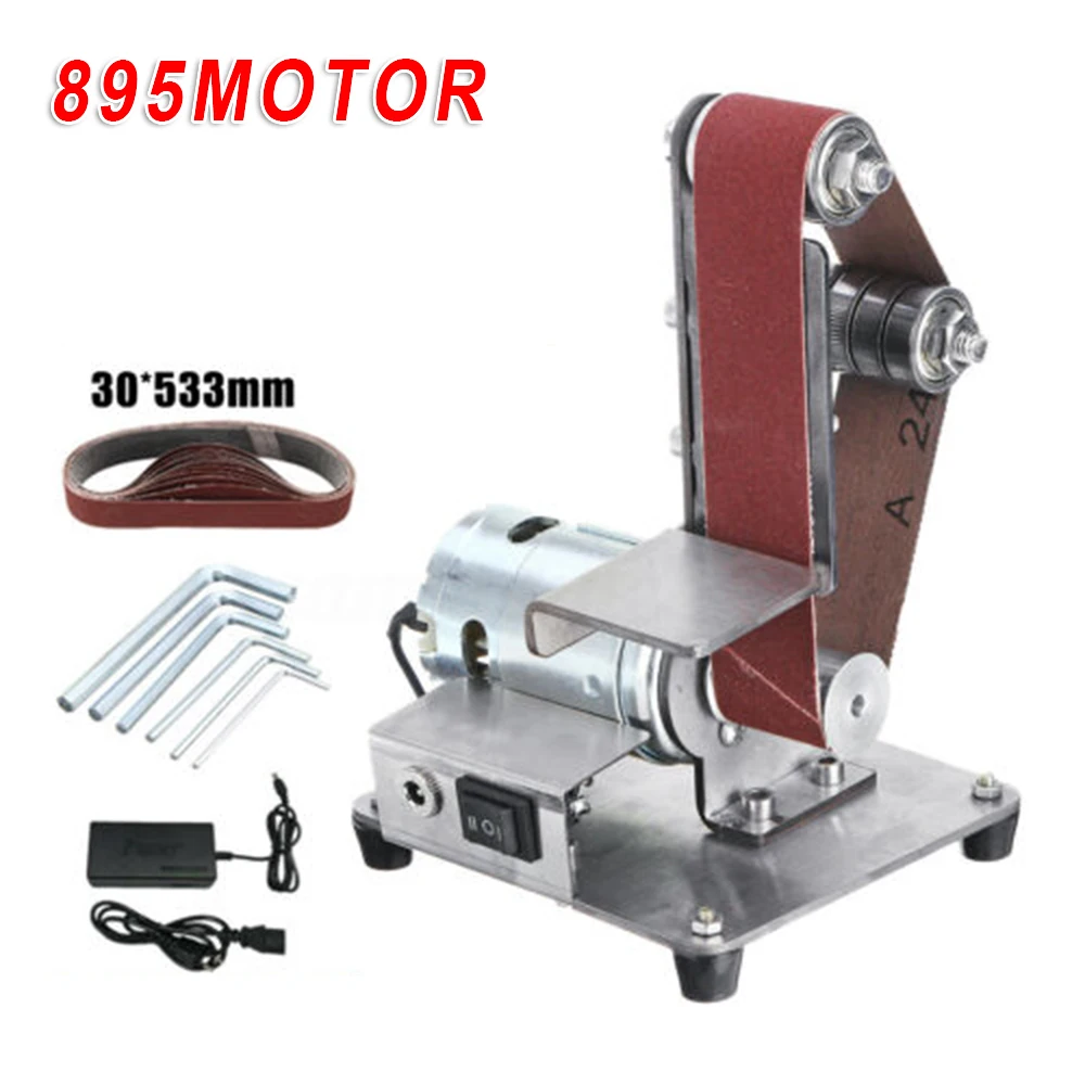 

Belt Sander Set Mini Electric Grinder Machine Abrasive Sanding Polishing Tools