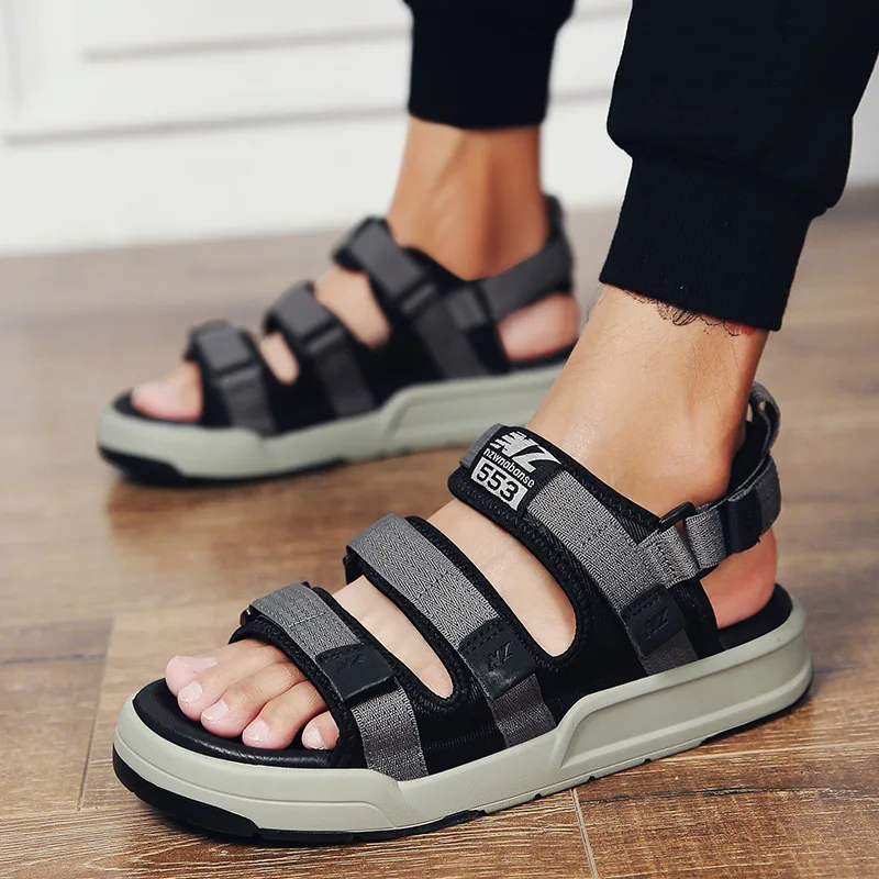 

Sandals Men Sandals Subnet Red Trend Students Sports Summer Casual Korean-style Couples Slippers Dual Purpose Slipper