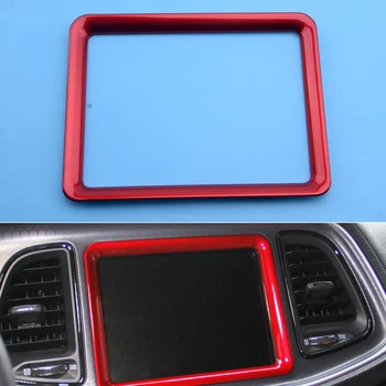 

Red ABS Center Console GPS Navigation Screen Dashboard Trim Frame Cover Fit For Dodge Challenger 2015 2016 2017 2018 2019