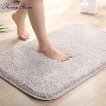 SunnyRain 1 шт. пушистый коврик для ванной комнаты пушистый коврик для спальни Нескользящие кухонные ковры моющиеся