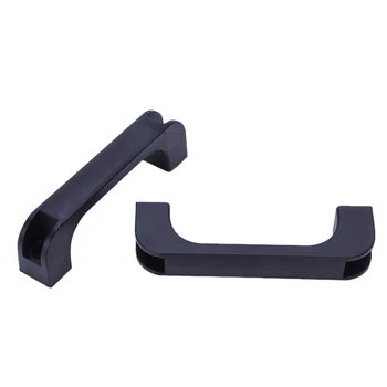 

2 PCS D Shape Plastic Furniture Pull Handle Black