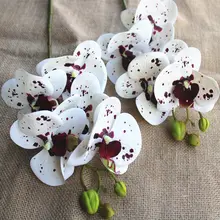 6 головок/филиал реальные касания пластиковые искусственные цветы искусственная Орхидея моли бабочка орхидеи для дома украшение свадебного стола Флорес