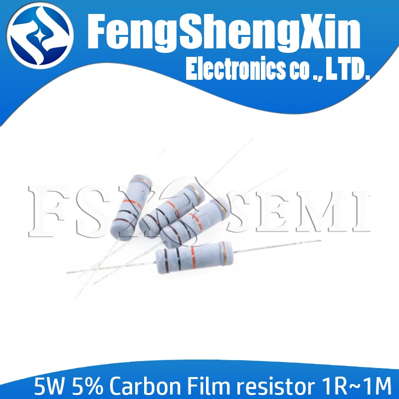 10 шт./лот 5 Вт 5% Резистор из углеродистой пленки 1R ~ 1 м 2.2R 10R 22R 47R 51R 100R 150R 470R 1 к 4,7 к 10 к 47 к 1 2,2 10 22 47 51 100 150 470|Резисторы| | АлиЭкспресс