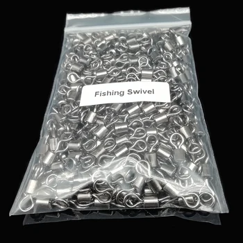 

Pesca 500/200pcs Fishing Connector Fishing Barrel Bearing Rolling Swivel Solid Ring LB Lures Fishing Accessories Fishing Tools