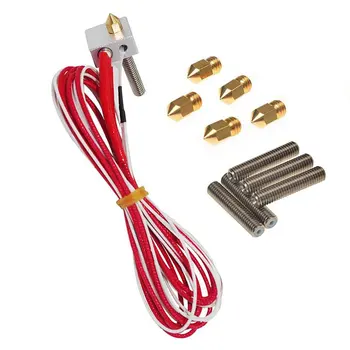 

Assembled MK8 Extruder Hot End Set +0.4mm Nozzle Extruders +Teflon Throat Barrel Tube for RepRap 3D Printer 1.75mm Filament (1