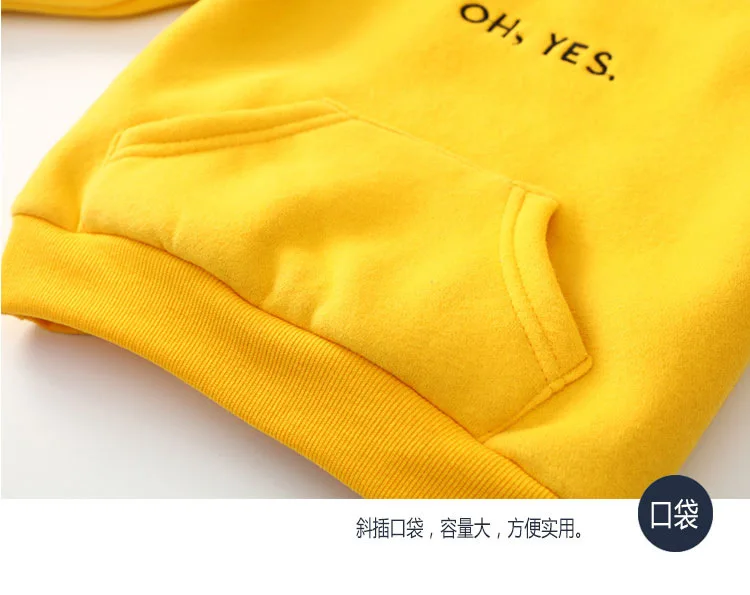 sweatshirt For Girls Children's Hoodies For Boys Red/Yellow/Green Pullover Thick Girls/Boys Sweater Kids Clothes DC125