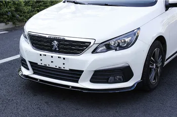 

For Peugeot 308 Body kit spoiler 2016-2018 For Peugeot 308 ABS Rear lip rear spoiler Under the front bumper Diffuser Bumpers