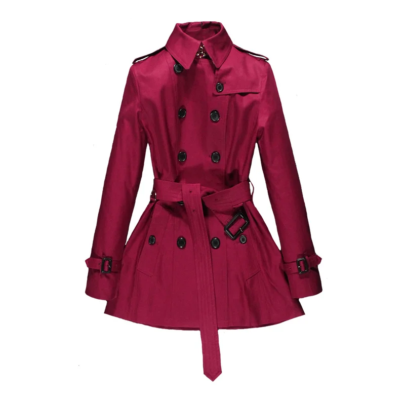 British Style Short Trench Autumn New Self-cultivation Temperament Women's CoatPop Paragraph Dust Coat