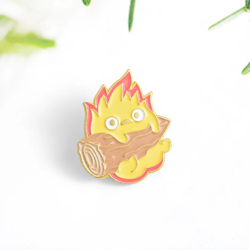 Calcifer Howls moving castle, Studio ghibli, Awesome anime fire Badge -  AliExpress