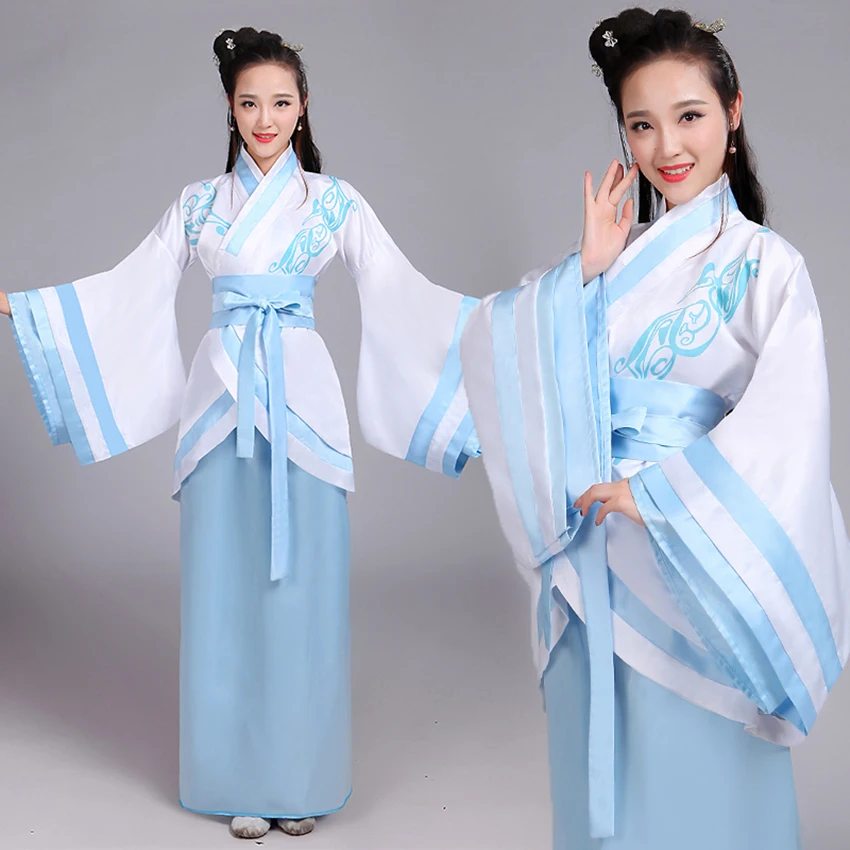 Hanfu народное платье для женщин Древний китайский костюм династии Тан Модные