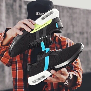 

2019 New Arrival Brand Designer Men Sneakers Sapato Masculino Air Cushion Men Casual Shoes Breathable Plus Size 39-47 Sneakers