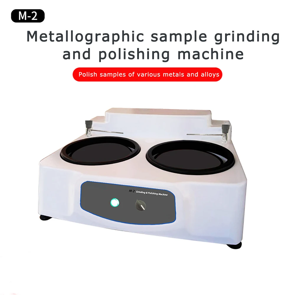 

M-2 metallographic sample grinding and polishing machine variable speed double disc polishing machine pre-mill 220V