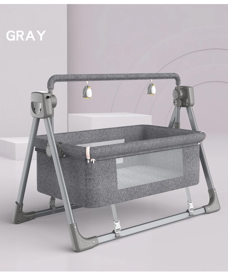 UUBRAVOO Lit de Voyage bébé, Lit Bebe avec Matelas et silencieuses Roues ,  Berceau à Bascule Transformable, XYT-001 - AliExpress