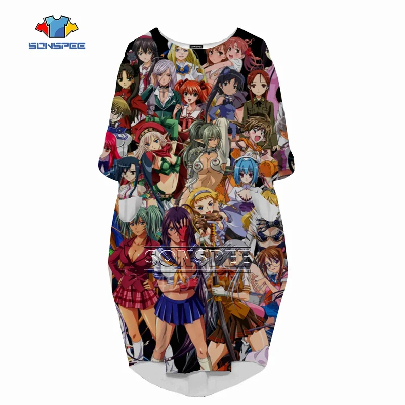 SONSPEE 3D печатных Kirishima Tōka Harajuku женское модное Повседневное платье в стиле хип-хоп высокого качества с длинным рукавом женская одежда для девочек L14