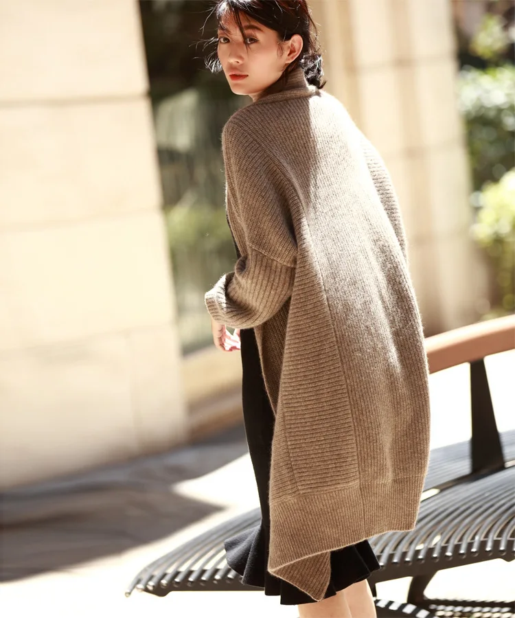 Ropa mujer invierno женский осенне-зимний толстый теплый кашемировый свитер большого размера, Короткий Повседневный Кардиган для женщин