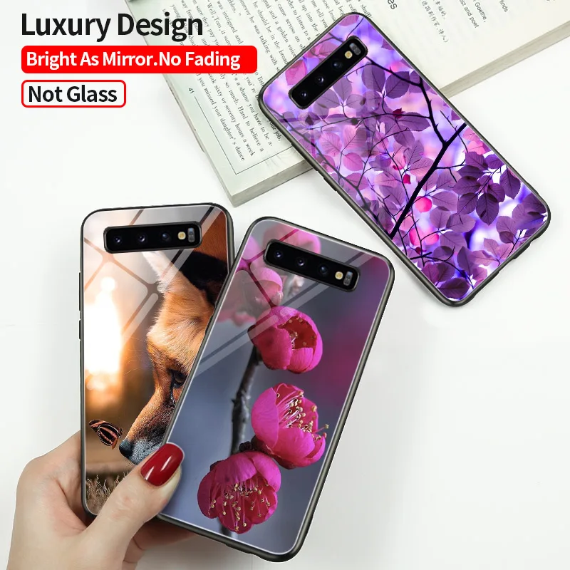 

PC + TPU Glossy FOR Samsung S10 Case Galaxy S6 S7 Edge S8 S9 FOR Coque Samsung S10 Lite Cases FOR Samsung S10 Plus Phone Funda