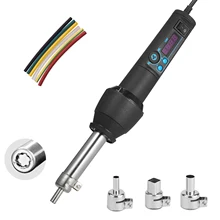 110 В/220 В цифровой дисплей Портативный Горячий Воздушный пистолет Тепловая пушка ручной тепловой вентилятор воздушный Нагреватель Тепловая пушка инструмент с 3 насадками воздушный Нагреватель