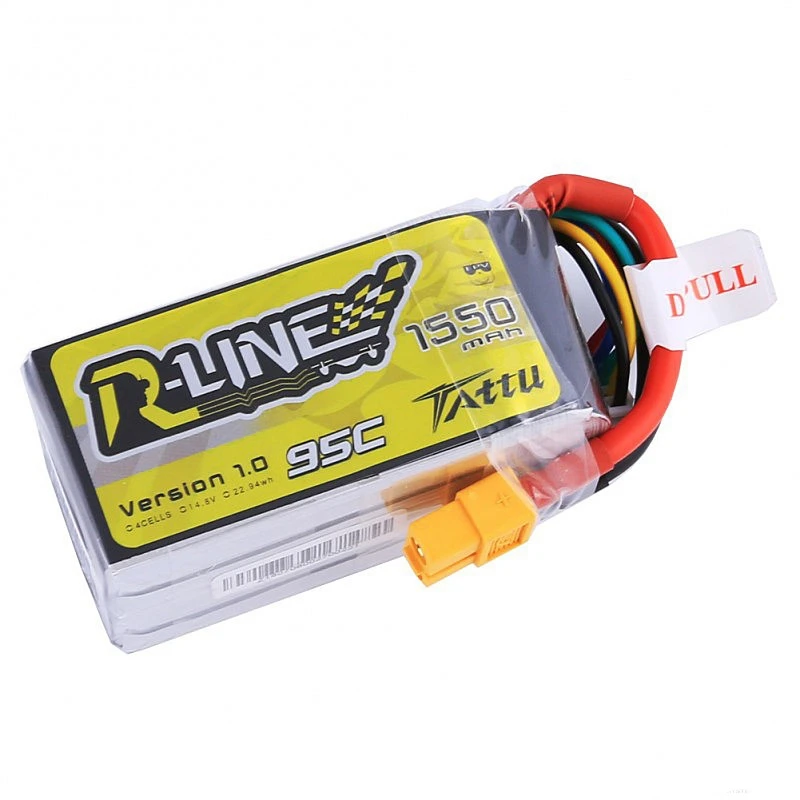 Tattu R Line 1550mAh 14 8 V 95C 4S XT60 аккумуляторная батарея для радиоуправляемых моделей FPV Racing
