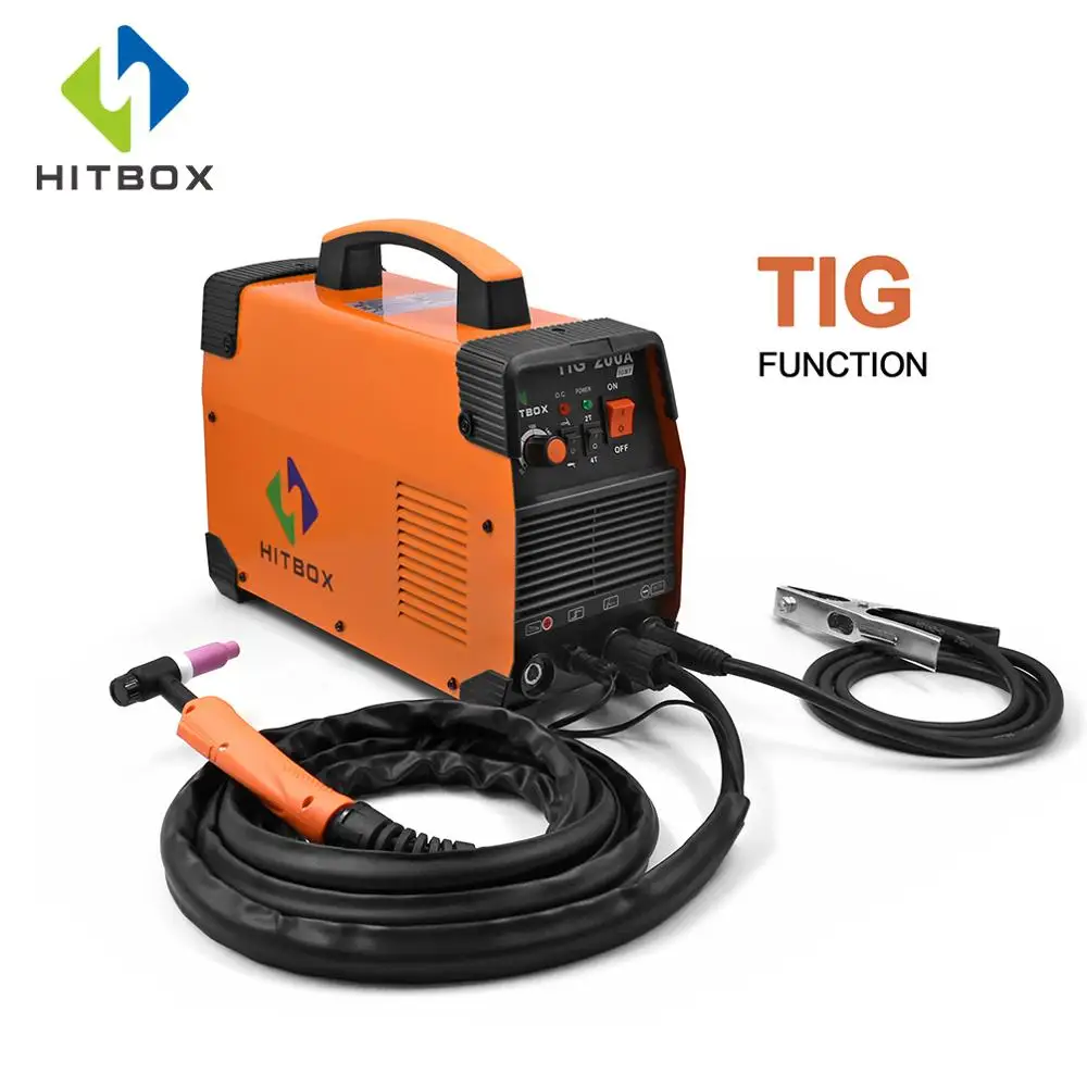 HITBOX Tig сварочный аппарат TIG ARC TIG200A 110 В 220 в двойные функции MMA TIG 2T 4T технология сварочный аппарат с аксессуарами