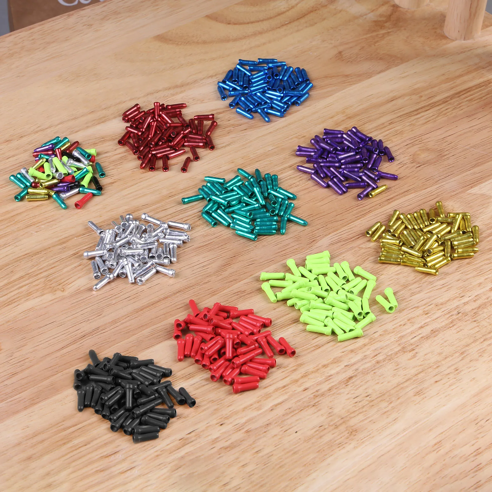 50 Pcs/lot MTB Bike Bicycle Brake Shifter Aluminum Inner Cable Tips Crimps Cycle Cycling Parts Derailleur Shift Cables End Caps