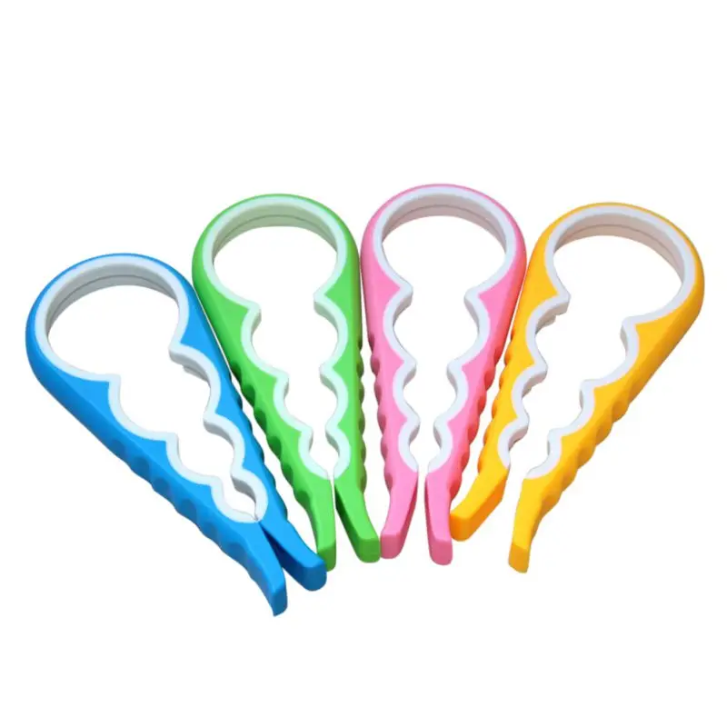 4 In 1 Manual Jar Bottle Can Opener Inner Rubber Twist Easy Grip Multi-Size For Children, Elderly, Weak Hands And Arthritic