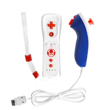 2 in 1 Motion Plus Wireless Remote Controller Nunchuk für Nintendo Wii Nunchuk Gebaut-in Motion Plus Gamepad mit motion Sensor