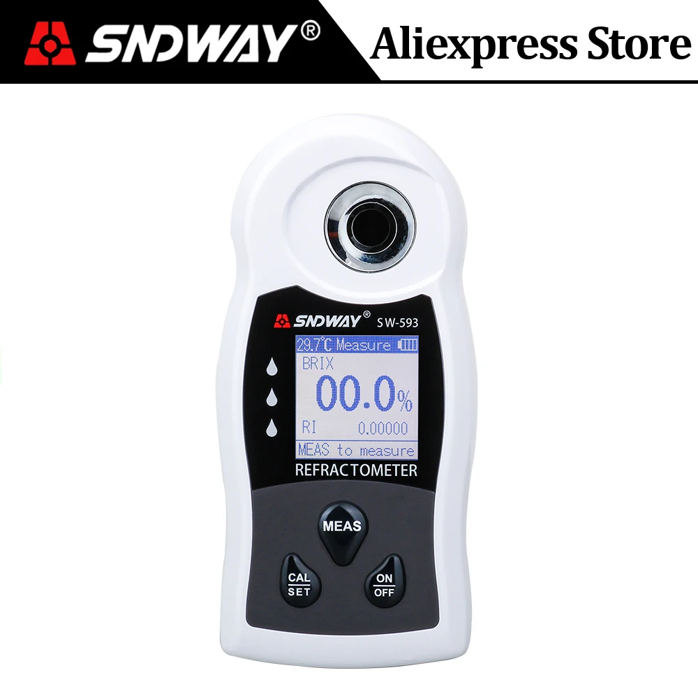 

SNDWAY Digital Refractometer ATC Sugar Brix Meter Fruit Food Beverages Wine Alcohol Beer Sugar Content Densimeter Tester Tools