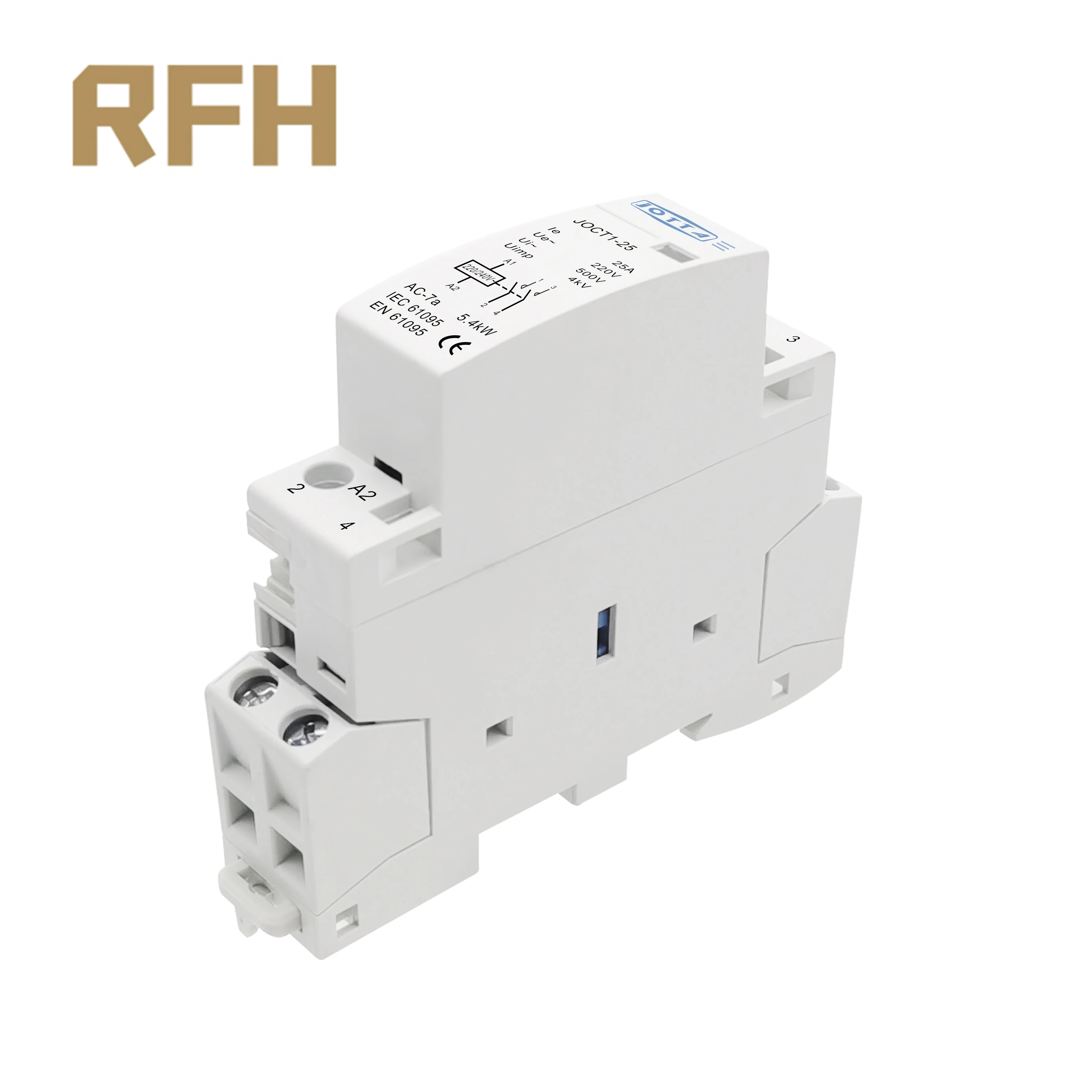 2P 16A/20A/25A  220V/230V 50/60Hz Din Rail Household AC Contactor 1NO 1NC/2NO/2NC For Smart Home