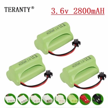 

(T Model ) 3.6v 2800mah NiMH Battery For Rc toys Car Tanks Trains Robot Boat Gun Ni-MH AA 2400mah 3.6v Rechargeable Battery