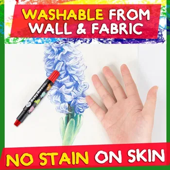 

2020 Stationery 6pcs Washable Markers Multicoloured Premium Quality Lapices De Colores Crayons Papelaria Набор Для Рисования