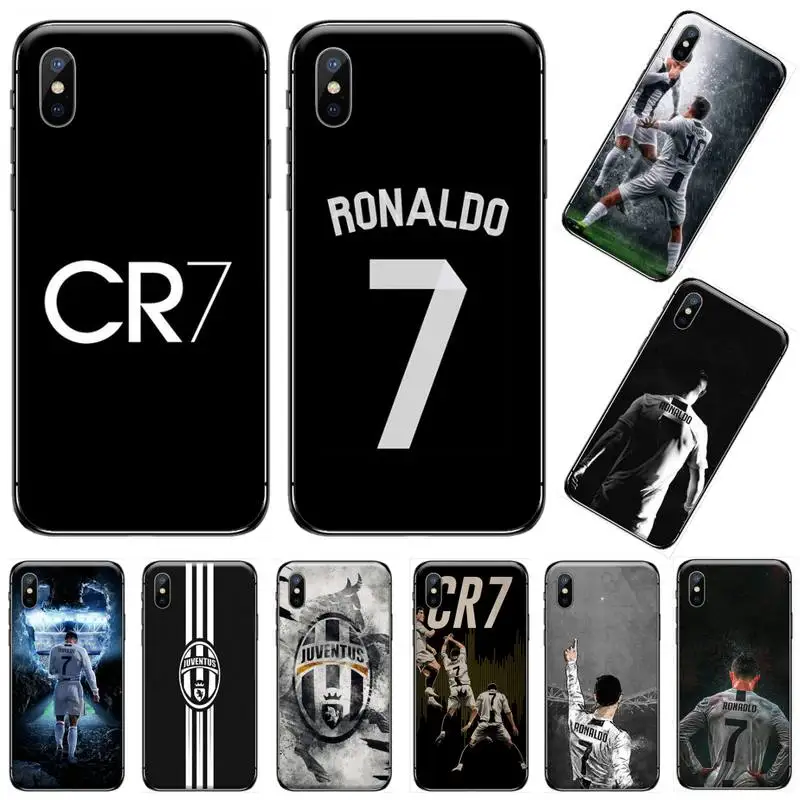 

Ronaldo CR7 football Black TPU Soft Phone Case for iPhone 11 12 pro XS MAX 8 7 6 6S Plus X 5S SE 2020 XR coque shell funda hull