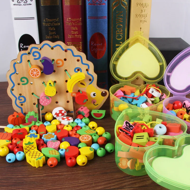 Детский браслет с бусинами для раннего образования, Обучающие строительные блоки, одежда для малышей, браслет с бусинами, тренировочный браслет