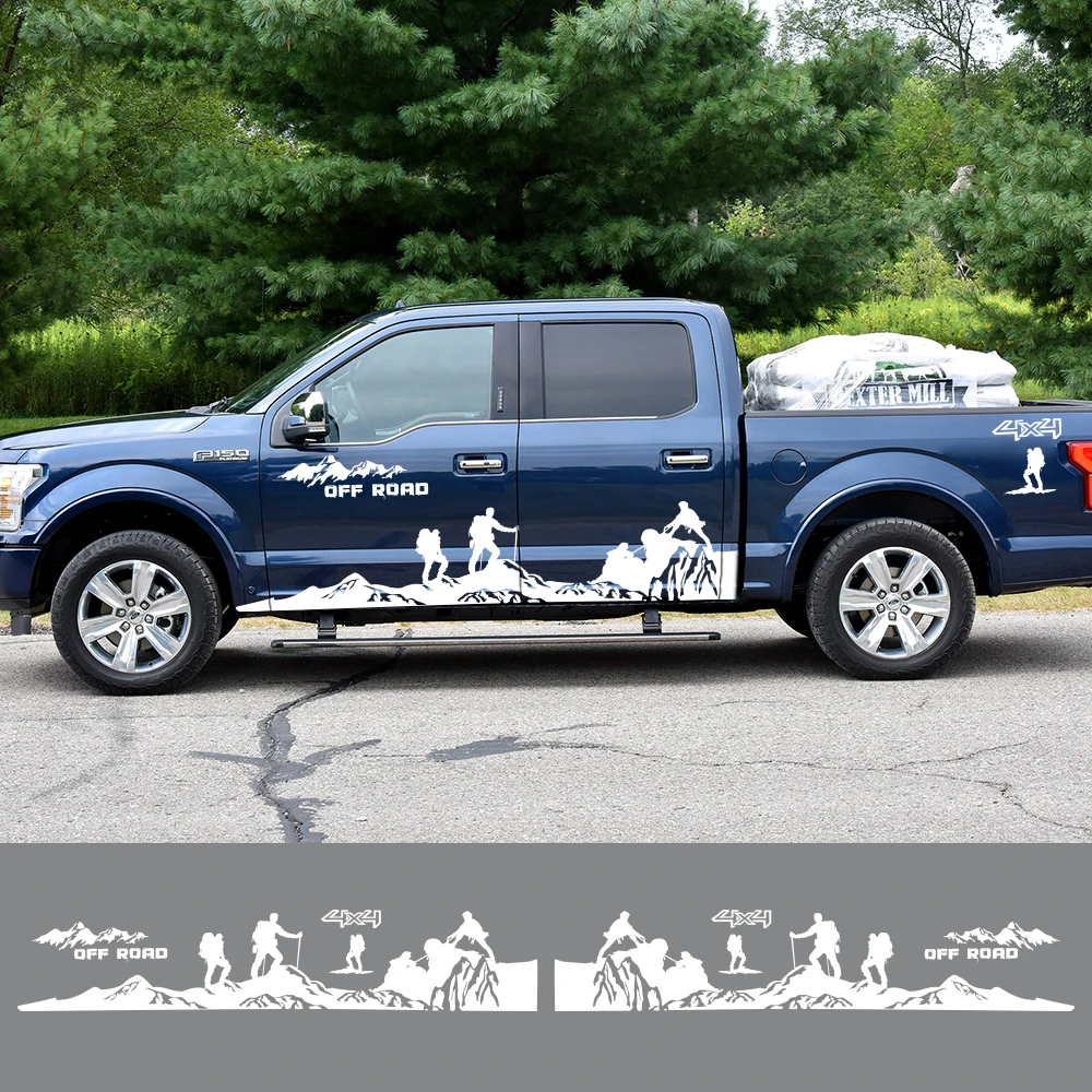 

Doordash Off Road 4X4 Mountain Pickup Stickers for Ford Ranger Raptor F150 F-150 Truck Graphics Vinyl Cover Car Decor Decals