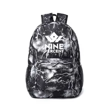 Nine Percent школьная сумка Cai Xu Kun Стиль Знаменитостей молния школьная сумка Уличная мода рюкзак мужская и женская Холщовая Сумка