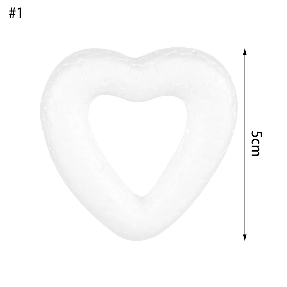 1 шт. пенопласт полые, в форме сердца пенопласт белые авторские шары моделирование полистирола День Святого Валентина Свадебные украшения Поставки - Цвет: 5cm