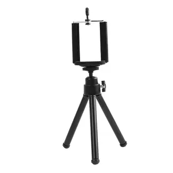 

Mini Phone Telescopic Tripod Free Adjustment Angle Rubber Non-slip Mat Tabletop Smartphone Mount Clip Holder Stand Bracket