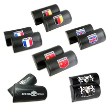 2 шт. соединительная планка производство авто подголовник черный углеродное волокно с лучшей вышивкой для WRC STI R автомобильное сиденье шеи подушки