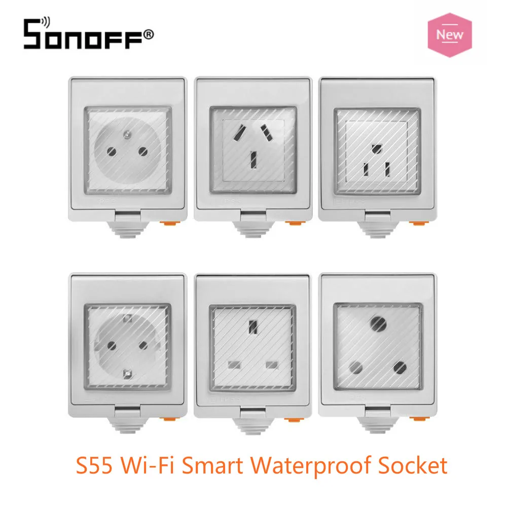 Смарт розетка Sonoff S55 с поддержкой Wi Fi работает Amazon Alexa Google Assistant IFTTT|Модули для