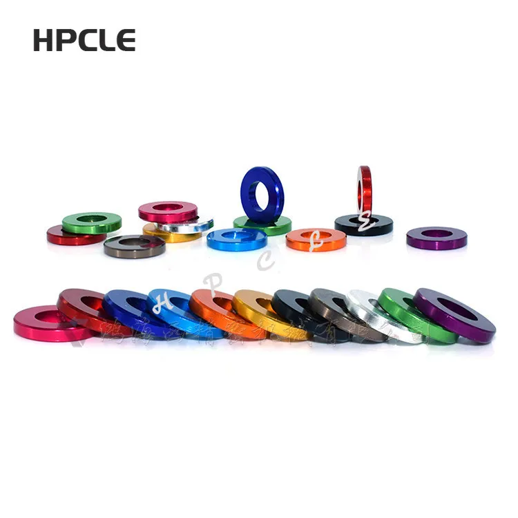 Aluminum Washers 10pcs/lot M3 M4 M5 M6 M8 M10 Aluminum Flat Gasket washer for RC part