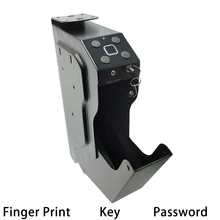 Arma de impressão digital cofres senha pistola cofre caixa de arma de aço caixa de segurança armas de impressão digital senha desbloquear anti-roubo com chaves