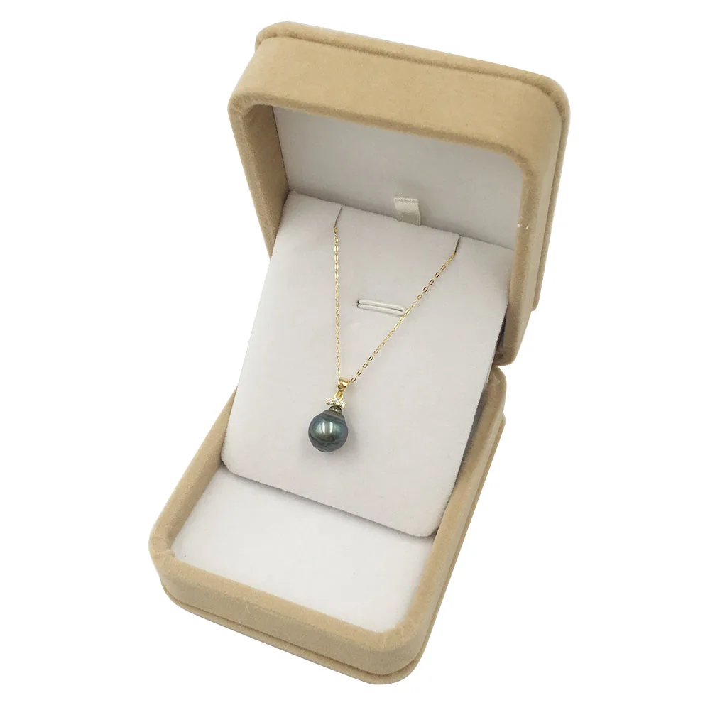 Pendant Necklace Silver Necklace nature Tahitian BLACK pearl with S925 silver chain 9-12 mm baroque 16 inch and 18 inch